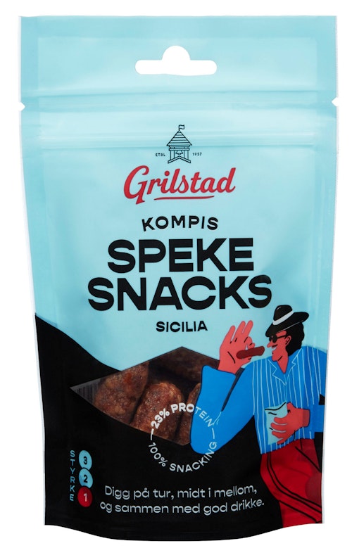 Bilde: © Grilstad / Oda Grilstad Kompis Spekesnacks Sicilia 55 g