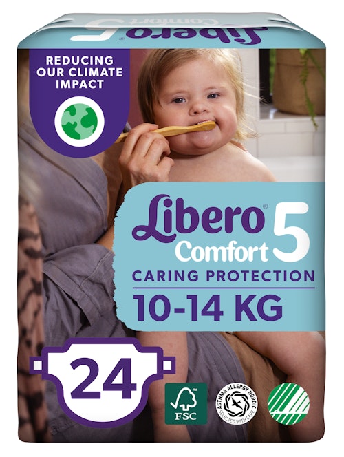 Bilde: © Libero / Kolonial.no Libero Comfort Str 5 10-14 kg, 24 stk