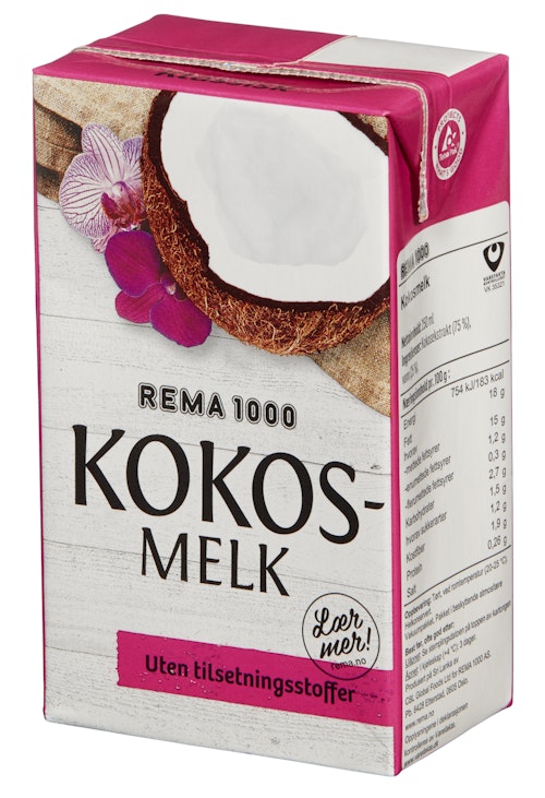 Bilde: © REMA 1000 / Oda REMA 1000 Kokosmelk 250 ml