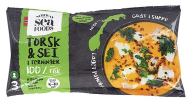 Bilde: © Norway Seafoods / Oda Norway Seafoods Torsk og Sei i terninger 300 g