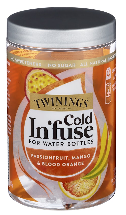 Bilde: © Twinings / Oda Twinings Cold In'fuse Passionfruit, Mango&Blood Orange 12 stk