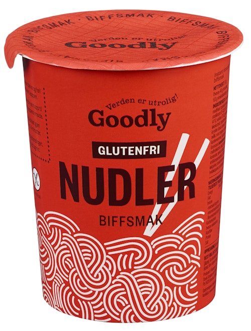 Bilde: © Goodly / Oda Goodly Nudler i Kopp M/biffsmak Glutenfri, 50 g