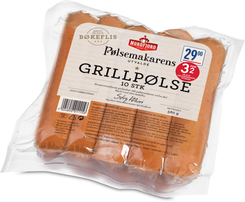 Bilde: © Nordfjord / Kolonial.no Nordfjord Grillpølse 560 g