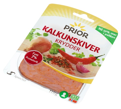 Bilde: © Prior / Kolonial.no Prior Kalkun Krydderskinke Skivet 110 g