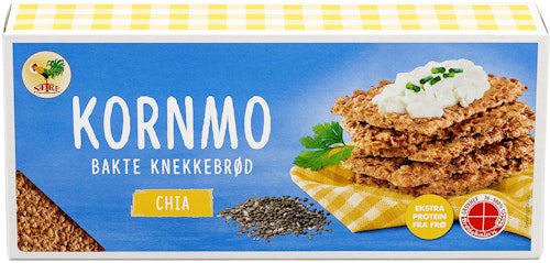 Bilde: © Sætre / Kolonial.no Sætre Kornmo Bakte Knekkebrød Chia 1 stk