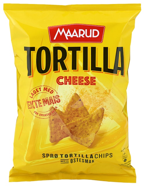Bilde: © Maarud / Kolonial.no Maarud Tortillachips Ost, 185 g