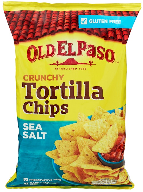 Bilde: © Old El Paso / Kolonial.no Old El Paso Tortillachips Sea Salt 185 g