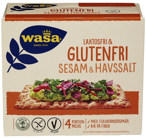 Wasa Knekkebrød Glutenfri Sesam & Havsalt