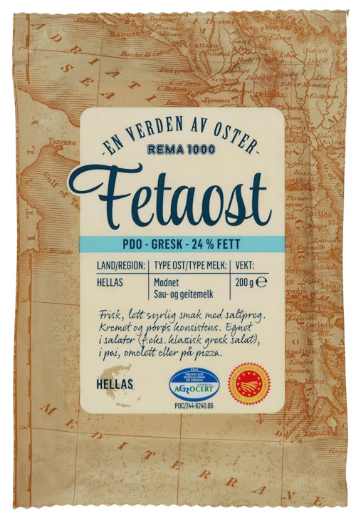 Bilde: © REMA 1000 / Kolonial.no REMA 1000 Fetaost 200 g