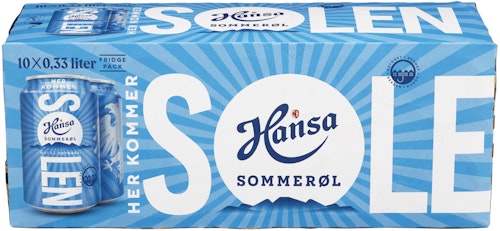 Bilde: © Hansa Borg / Oda Hansa Borg Hansa Sommerøl 10 x 0,33l, 3,3 l