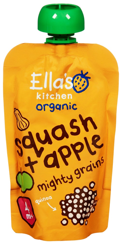 Bilde: © Ella's Kitchen / Kolonial.no Ella's Kitchen Eple Gresskar + Quinoa Fra 4 mnd, 120 g