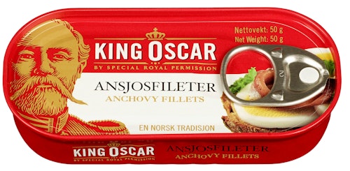 Bilde: © King Oscar / Kolonial.no King Oscar Ansjosfilet 50 g