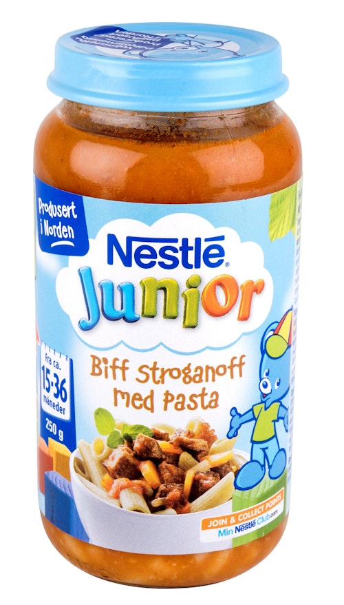 Bilde: © Nestlé / Kolonial.no Nestlé Biff Stroganoff Med Pasta Fra 15 mnd, 220 g