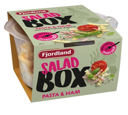 Bilde: © Fjordland / Oda Fjordland Salad Box med Pasta & Skinke