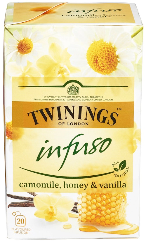 Bilde: © Twinings / Kolonial.no Twinings Kamille, Honning & Vanilje-te Infuso, 20 stk