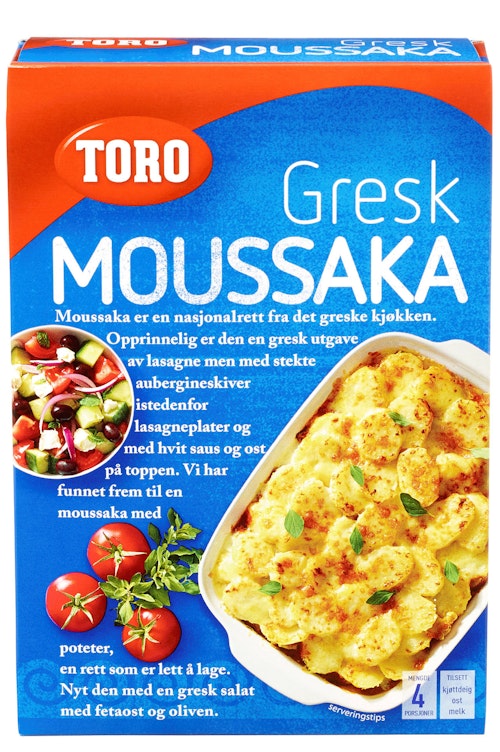 Bilde: © Toro / Kolonial.no Toro Gresk Moussaka Pulver, 136 g