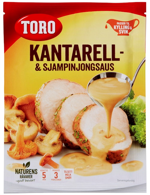 Bilde: © Toro / Kolonial.no Toro Kantarell & Sjampinjongsaus 23 g