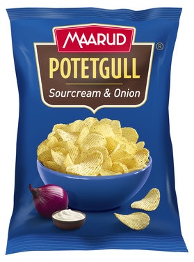 Bilde: © Maarud / Oda Maarud Potetgull Sourcream & Onion 200 g