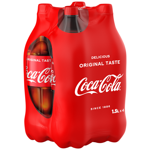 Bilde: © Coca-Cola / Kolonial.no Coca-Cola Coca-Cola 4 x 1,5 l, 6 l