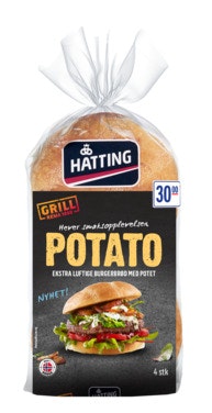 Bilde: © Hatting / Oda Hatting True Style Potato Hamburgerbrød 4 stk