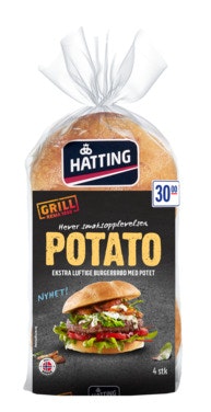 Hatting True Style Potato Hamburgerbrød 4 stk