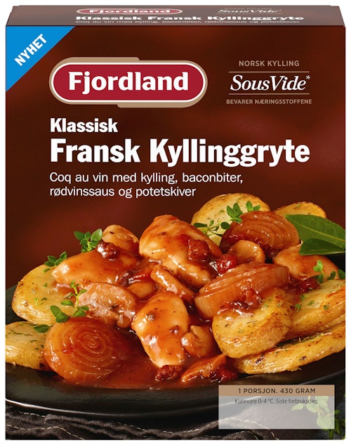 Bilde: © Fjordland / Kolonial.no Fjordland Fransk Kyllinggryte 430 g