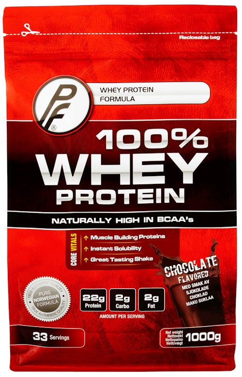 Bilde: © Proteinfabrikken / Kolonial.no Proteinfabrikken 100% Whey Protein Sjokolade 1 kg