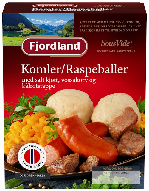 Bilde: © Fjordland / Oda Fjordland Komler / Raspeballer / Komper 600 g