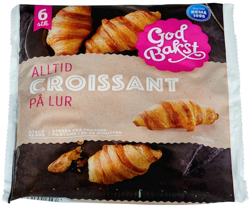 Bilde: © God Bakst / Kolonial.no God Bakst Croissant 6 stk, 360 g