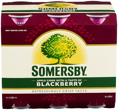 Bilde: © Somersby / Kolonial.no Somersby Somersby Blackberry 6 x 0,5l, 3 l