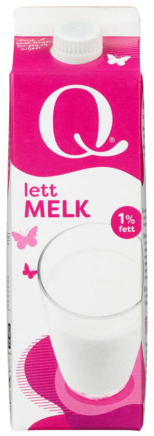 Bilde: © Q-meieriene / Oda Q-meieriene Q Melk Lett 1%, 1 l
