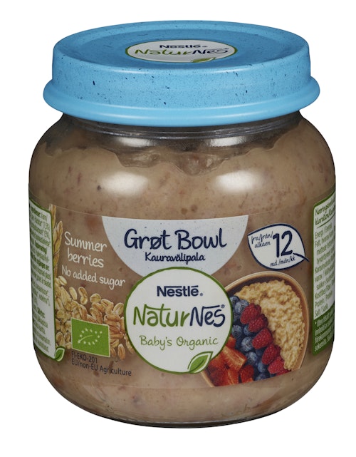 Bilde: © Nestlé / Oda Nestlé Naturnes Grøt Bowl Summer Berries Fra 12 mnd, 125 g
