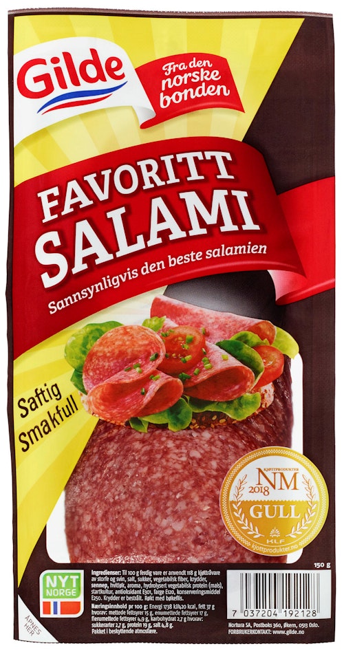 Bilde: © Gilde / Oda Gilde Favorittsalami Skivet 150 g