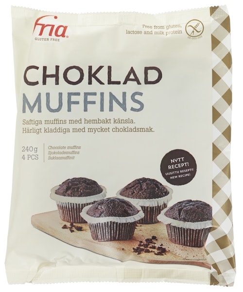 Bilde: © Fria / Oda Fria Fria Sjokolademuffins 4 stk, 240 g