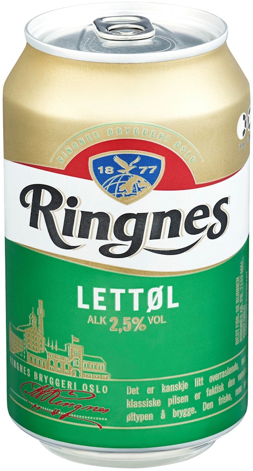 Bilde: © Ringnes / Kolonial.no Ringnes Ringnes Lettøl 0,33 l
