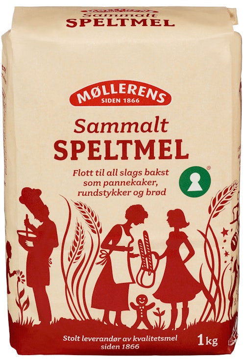 Bilde: © Møllerens / Oda Møllerens Speltmel Sammalt 1 kg