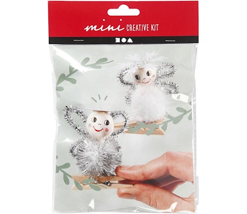 Bilde: © Creativ / Oda Creativ Kreativt minikit Engler på klemmer, 1 pk