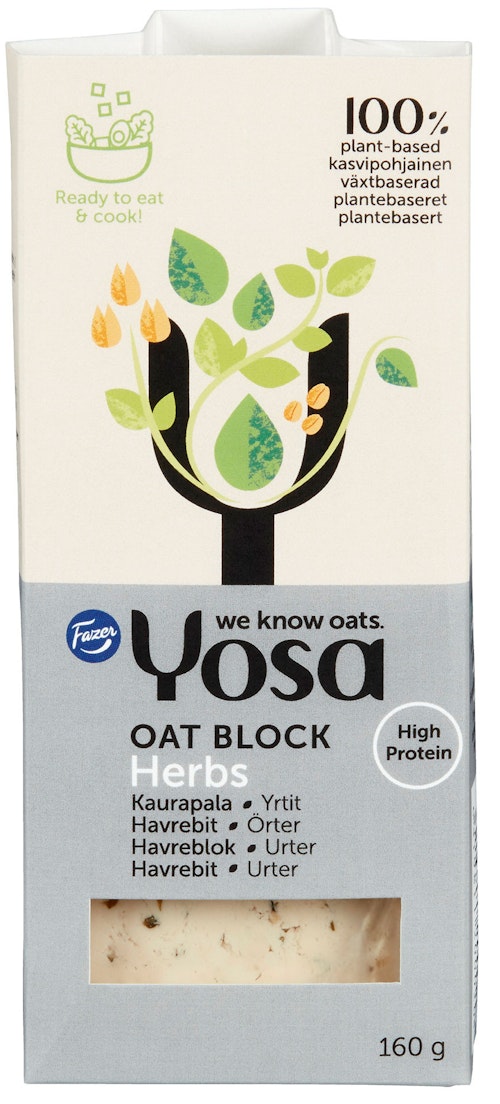 Bilde: © Yosa / Kolonial.no Yosa Havrebit Urter Proteinrikt Havrebasert Matlagingsprodukt, 160 g