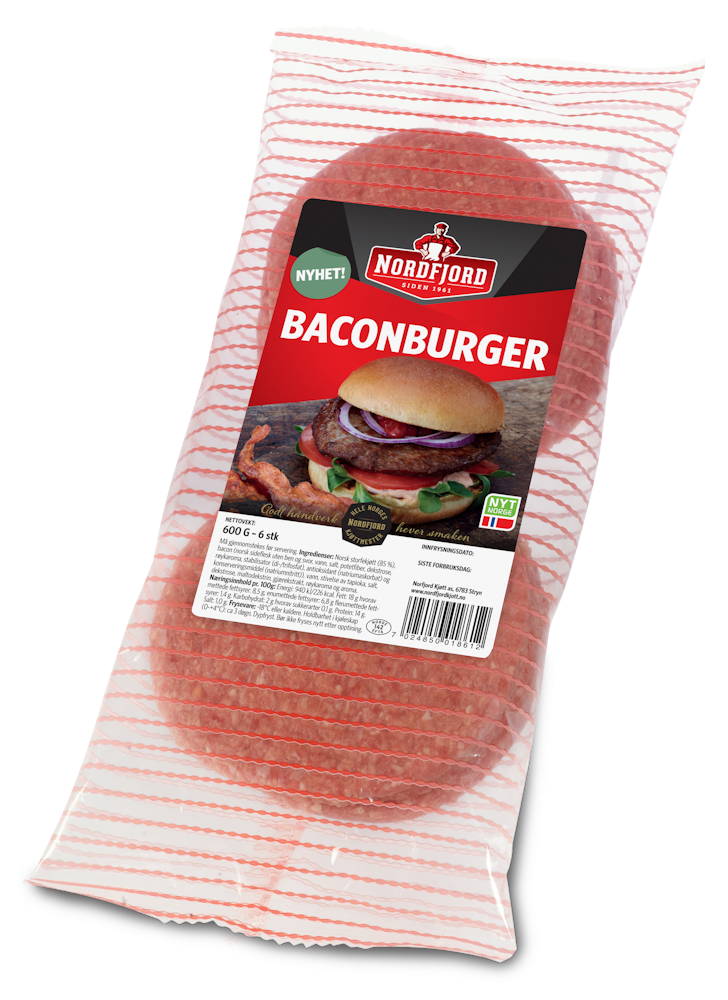Nordfjord Baconburger 6 stk
