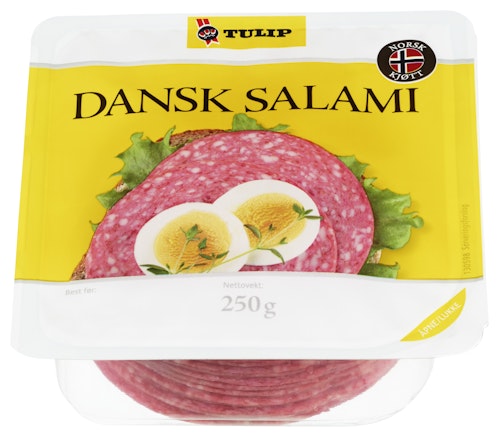 Bilde: © Tulip / Oda Tulip Dansk Salami Skivet 250 g
