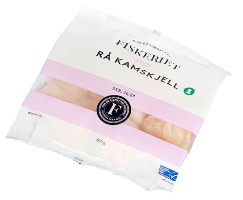 Bilde: © Fiskeriet / Kolonial.no Fiskeriet Frosne Kamskjell 360 g