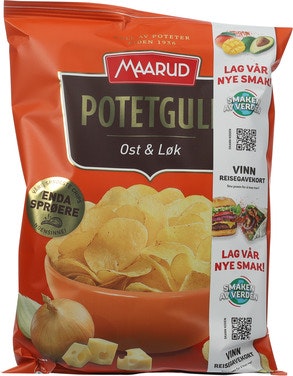 Bilde: © Maarud / Oda Maarud Potetgull Ost & Løk 200 g