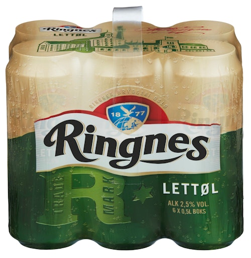 Bilde: © Ringnes / Kolonial.no Ringnes Ringnes Lettøl 6 x 0,5l, 3 l