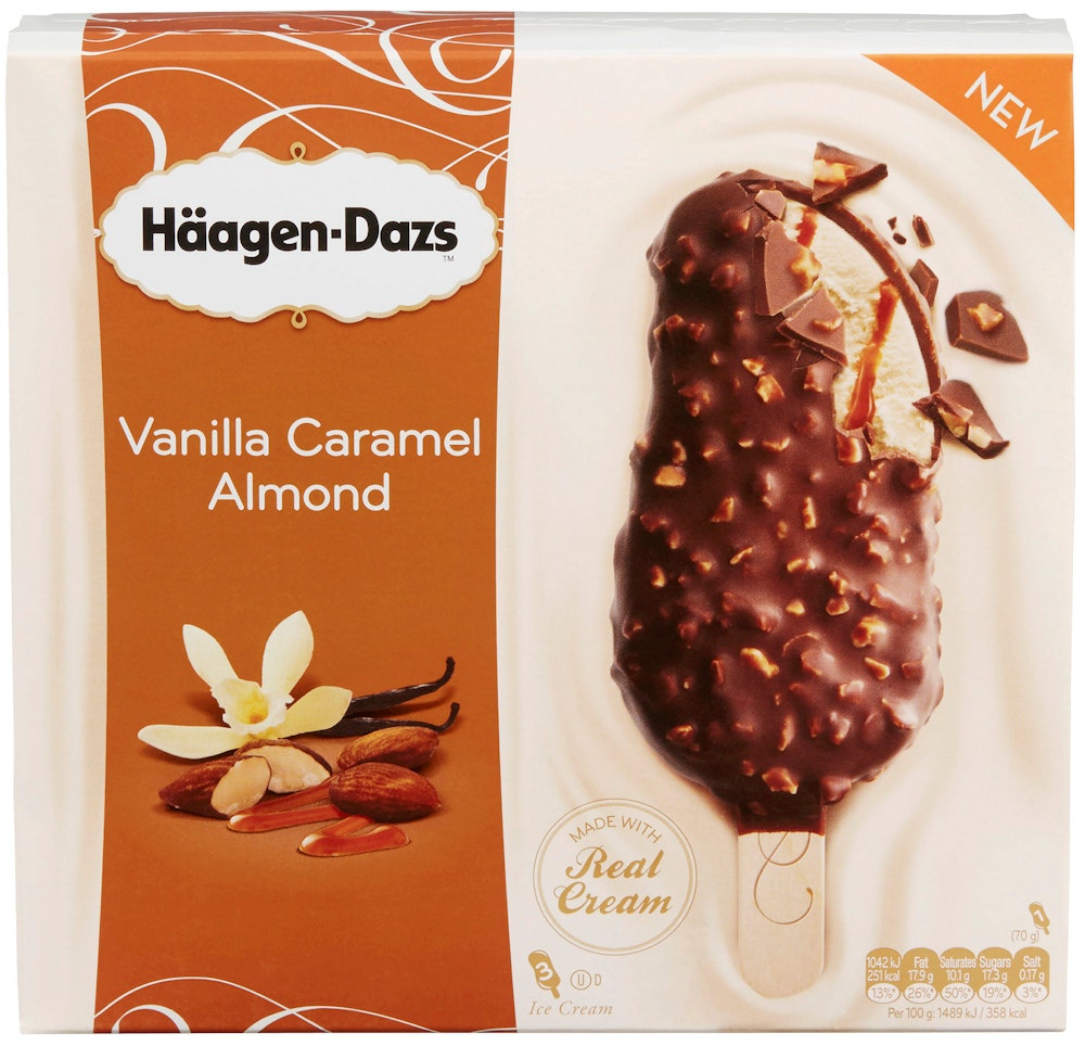 Häagen-Dazs Pinne-is Vanilla Caramel Almond