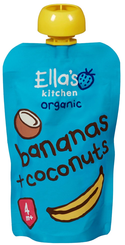 Bilde: © Ella's Kitchen / Oda Ella's Kitchen Banan + Kokos Fra 4 mnd, 120 g