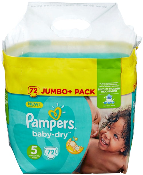 Bilde: © Pampers / Kolonial.no Pampers Pampers Baby Dry Str.5 11-23kg, 72 stk
