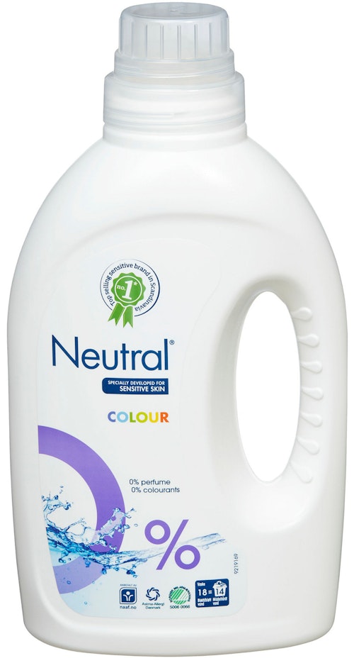 Bilde: © Neutral / Kolonial.no Neutral Flytende Maskinvask Farget Tøy 1070 ml