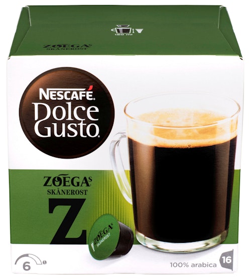 Bilde: © Dolce Gusto / Kolonial.no Dolce Gusto Nescafé Dolce Gusto Zoegas Skånerost 16 kapsler, 16 stk