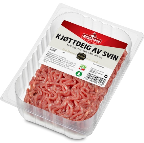 Bilde: © Nordfjord / Kolonial.no Nordfjord Kvernet Deig Av Svin 9% 400 g