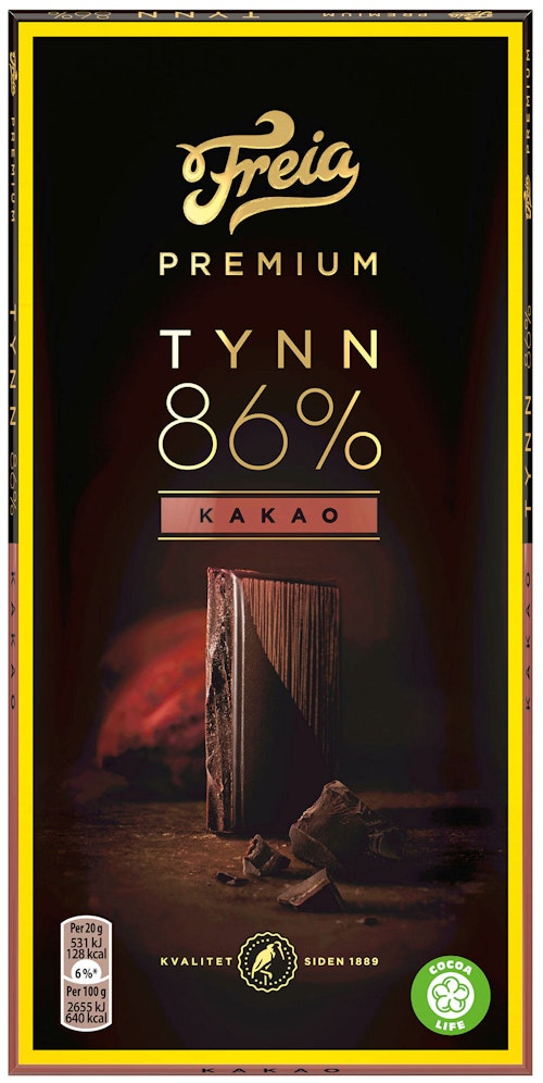 Bilde: © Freia / Kolonial.no Freia Premium Dark 86% Cocoa 100 g